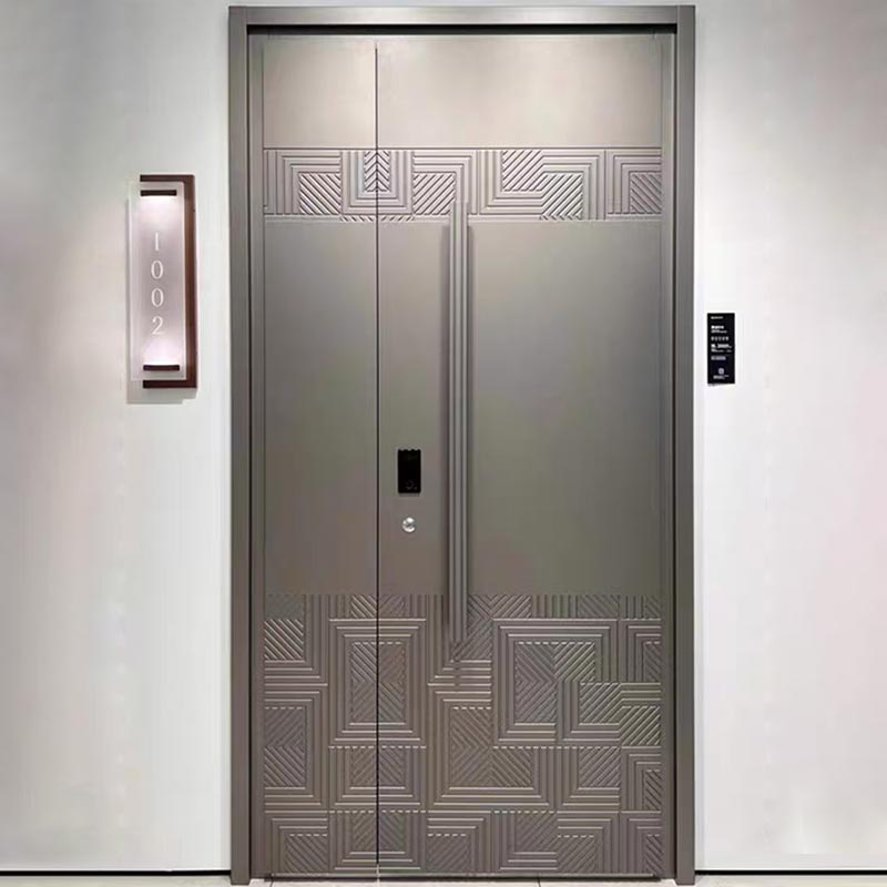 Precision Carved Thermal Break Cast Aluminum Mother-son Door