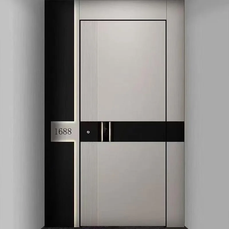 Ljudisolerad värmeisolerad gjuten aluminiumdörr – naturskön design